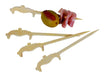 Pincho de bambú Tokai con extremo decorado con caballitos de mar 90mm - 100Uds