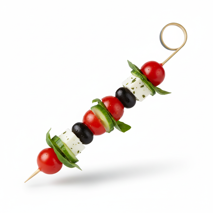 Pinchos de bambú Joyo Rond negros A180mm - 100Uds