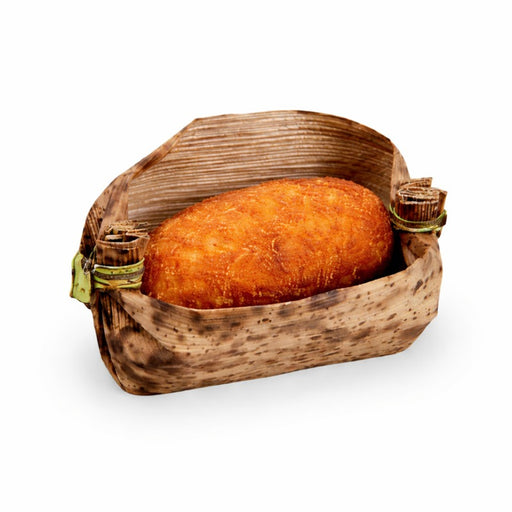 Cesta oval de hoja de bambú MITO 44ml 70x20mm A20mm - 25Uds