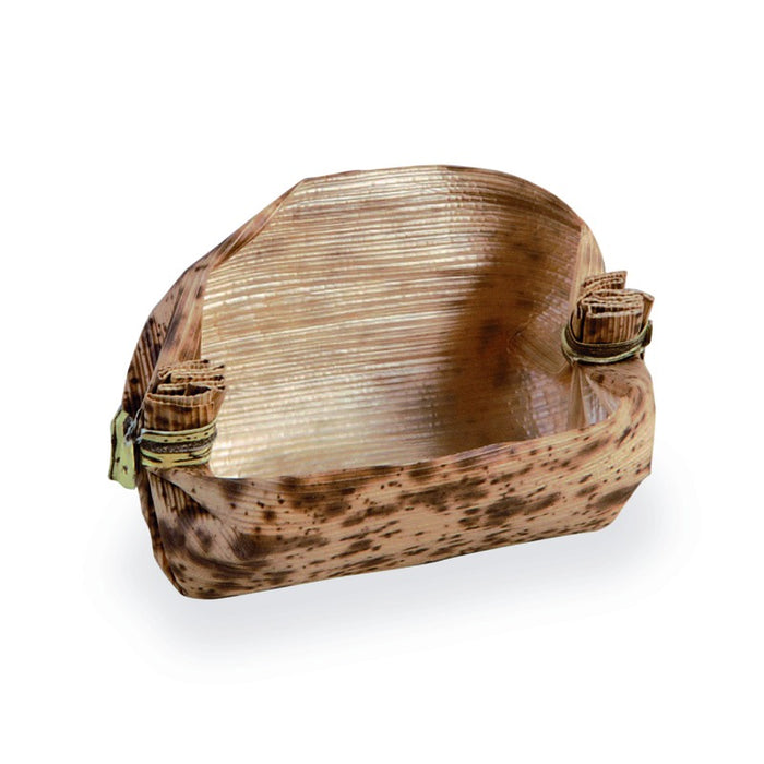 Cesta oval de hoja de bambú MITO 44ml 70x20mm A20mm - 25Uds