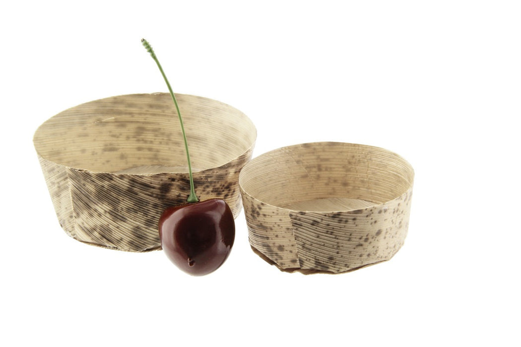 Cesta redonda de hoja de bambú ANNO 80ml Ø70mm A28mm - 50Uds