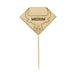 Pincho para carne de bambú con decoración de cabeza de toro, cocción media (al punto) 54mm A95mm - 100Uds