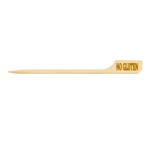Pincho de bambú Teppo Gushi con inscripción Sin gluten 90mm - 100Uds