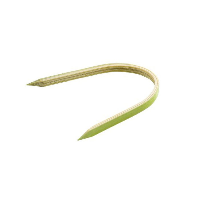 Pincho de bambú en forma de U con extremo en punta 40mm 55mm - 100Uds