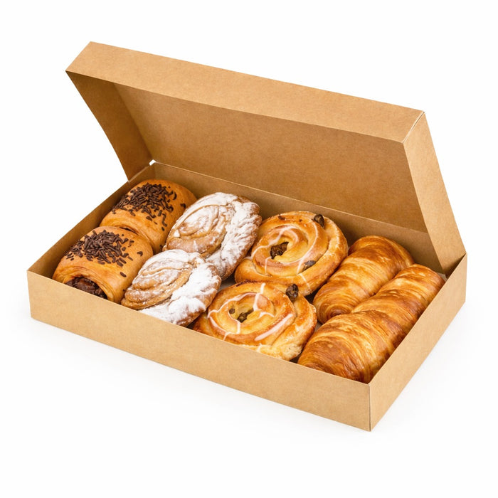 Caja apertivos/snacks cartón kraft 420x290mm A60mm - 100Uds