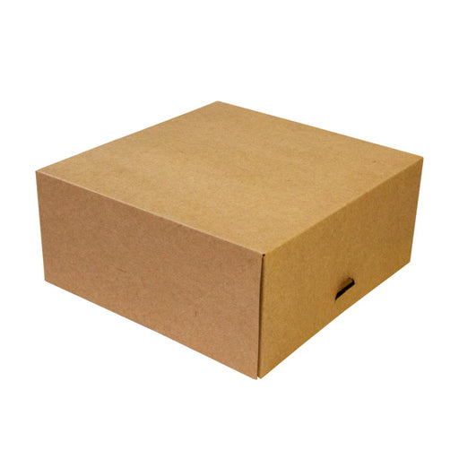 Caja pastelera de cartón kraft 180x180mm A80mm - 50Uds