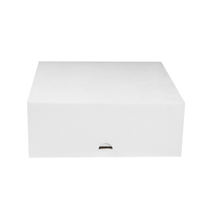 Caja pastelera de cartón blanca 250x250mm A100mm - 50Uds