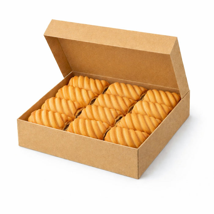 Caja pastelera de cartón kraft 320x320mm A50mm - 50Uds