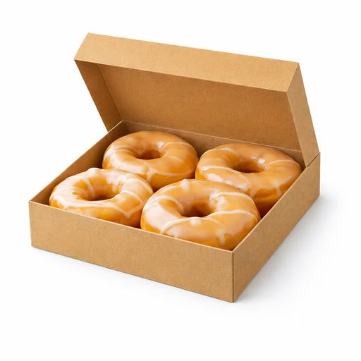 Caja pastelera de cartón kraft 320x320mm A50mm - 50Uds