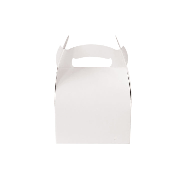 Caja pastelera blanca con asa 110x100x110mm - 50Uds