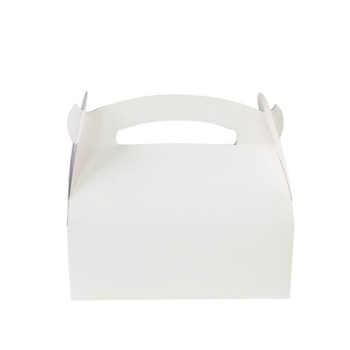 Caja pastelera de cartón blanca con asa 180x100mm A115mm - 50Uds