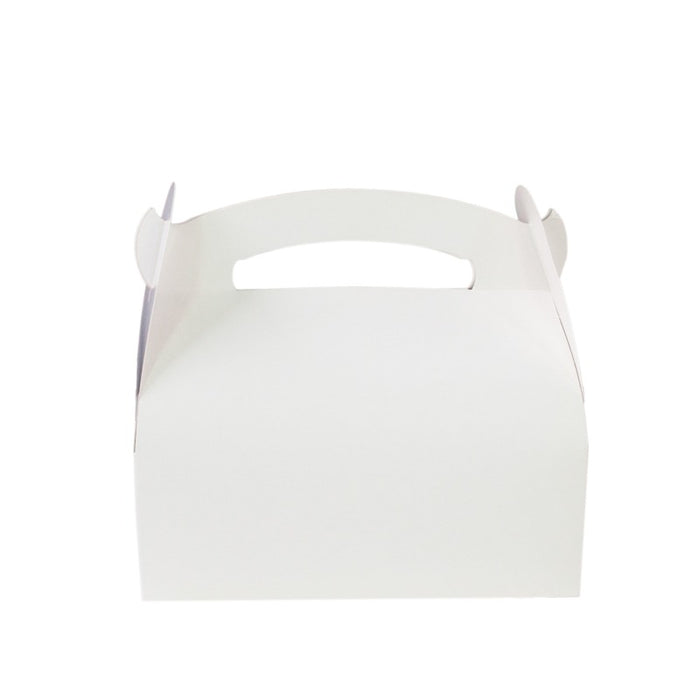 Caja pastelera de cartón blanca con asa 180x100mm A115mm - 50Uds