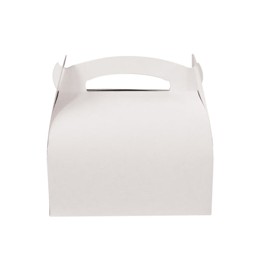 Caja pastelera de cartón blanca con asa 180x160mm A160mm - 50Uds