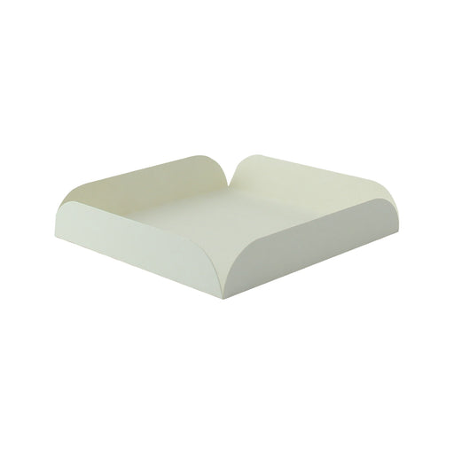 Base cuadrada en cartón blanco con pliegue en los bordes 150x150mm A20mm - 250Uds