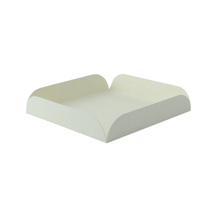 Base cuadrada en cartón blanco con pliegue en los bordes 150x150mm A20mm - 250Uds