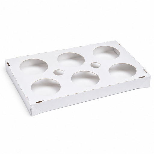 Bandeja de horneado con 6 compartimentos alveolados 287x192mm A30mm - 50Uds