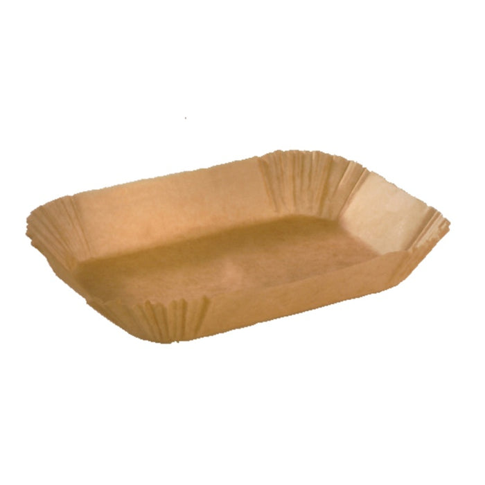 Molde ovalado para horneado de papel marrón siliconado 155x75mm A57mm - 50Uds