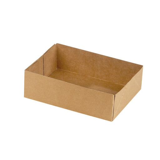 Caja pastelera kraft sin tapa 140x100mm A48mm - 25Uds