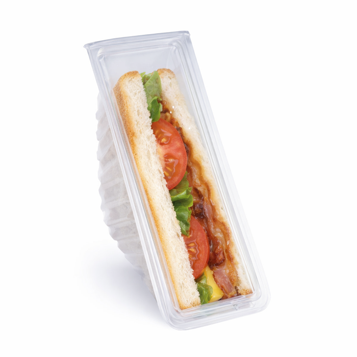 Caja plástico bocadillo 170x57mm A80mm - 100Uds