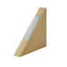 Envase Kraft simple con ventana para sandwich triangular 26x123mm A123mm - 50Uds