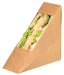 Envase Kraft simple con ventana para sandwich triangular 50x123mm A123mm - 50Uds