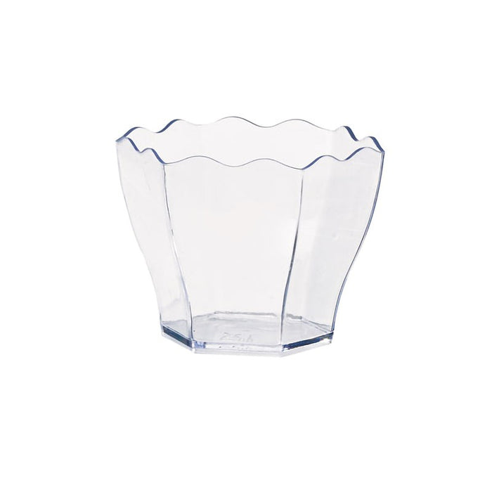 Vasito para degustación flor transparente DEVA en PS 60ml 60x55mm A47mm - 12Uds