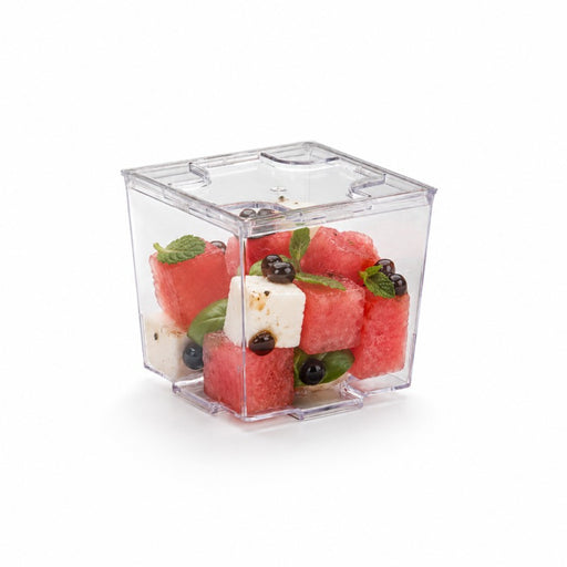 Tapa KARA plana transparente de plástico PS 55x55mm A2mm - 24Uds