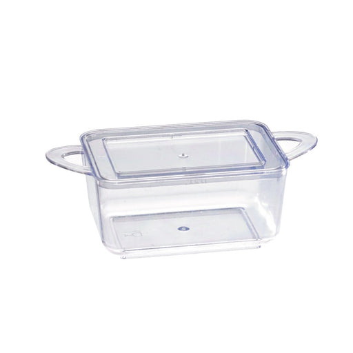 Mini cazuela con asas en PS 75ml 96x50mm A35mm - 24Uds
