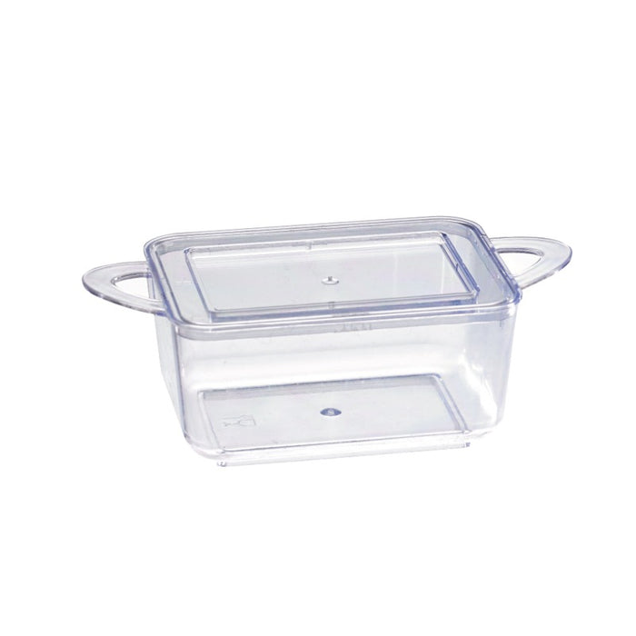 Mini cazuela con asas en PS 75ml 96x50mm A35mm - 24Uds