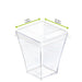 Tapa PET transparente plana y cuadrada Taiti para 209MBTAITI 46x46mm A10mm - 200Uds