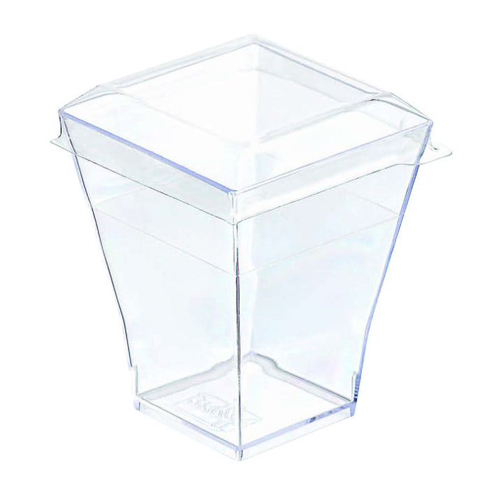 Tapa PET transparente plana y cuadrada Taiti para 209MBTAITI 46x46mm A10mm - 200Uds