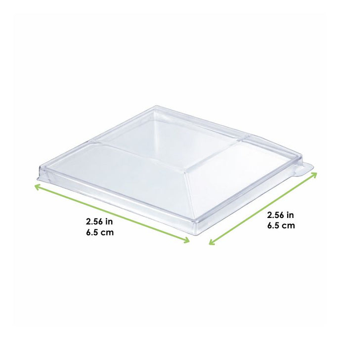 Tapa Zeno transparente plana y cuadrada PET 65x65mmpara 209MBZENO10 - 200Uds