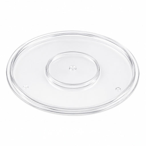 Tapa plana transparente redonda MILOU de PS Ø77mm - 12Uds