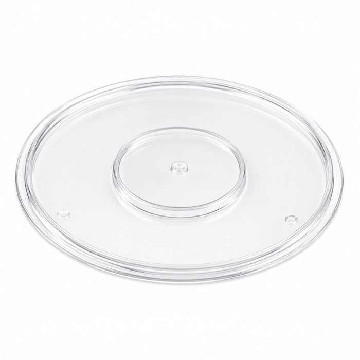 Tapa plana transparente redonda MILOU de PS Ø77mm - 12Uds