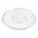 Tapa plana transparente redonda MILOU de PS Ø77mm - 12Uds