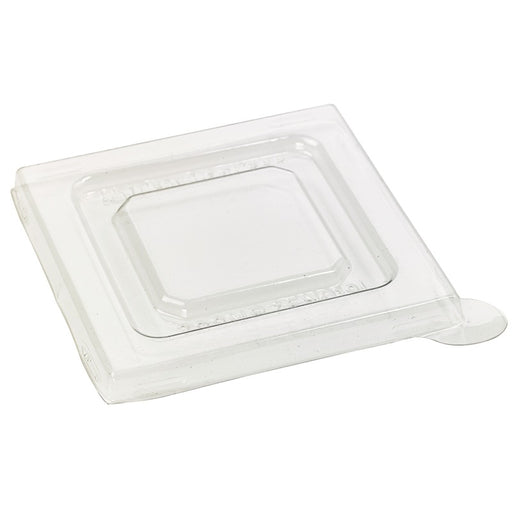 Tapa Zeno transparente plana y cuadrada PET 75x75mm A6mm - 200Uds