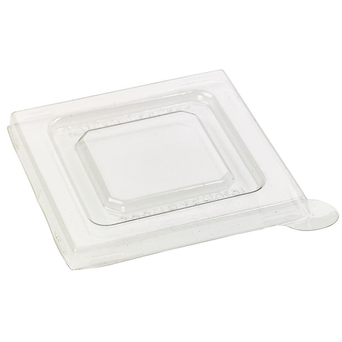 Tapa Zeno transparente plana y cuadrada PET 75x75mm A6mm - 200Uds