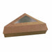 Caja triángular de cartón kraft con tapa ventana 155x130mm A45mm - 50Uds
