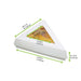 Caja triángular de blanco kraft con tapa ventana 155x130mm A45mm - 50Uds