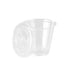 Combo vaso + tapa plana PET 150ml Ø74mm A70mm - 50Uds
