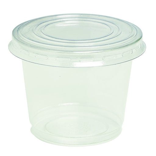 Combo tarrina transparente PET con tapa 200ml A85mm - 50Uds