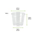 Salsera PET transparente 150ml Ø74mm A68mm - 50Uds
