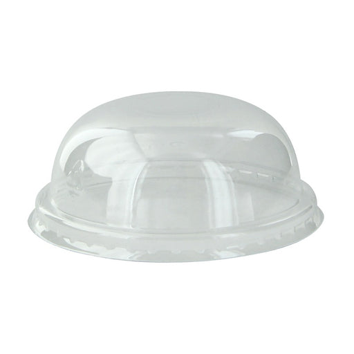 Tapa PET transparente cúpula con agujero Ø80mm A36mm - 100Uds