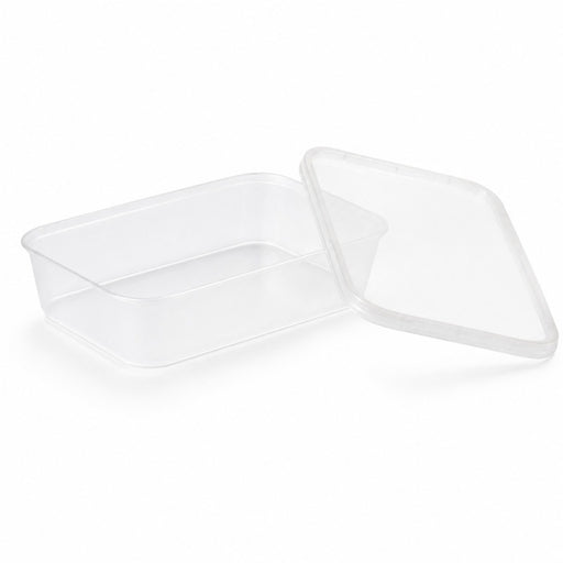 Caja rectangular PP con tapa. 650ml 173x120mm A50mm - 25Uds