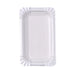 Plato rectangular de cartón blanco 160x105mm - 100Uds