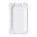 Plato rectangular de cartón blanco 160x105mm - 100Uds