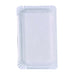 Plato rectangular de cartón reciclado blanco 175x110mm - 250Uds