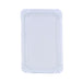Plato rectangular de cartón blanco 130x200mm - 100Uds