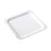 Plato cuadrado de cartón blanco 210x210mm - 250Uds
