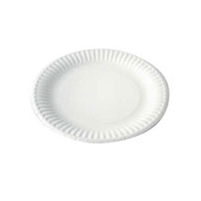 Plato redondo de cartón blanco Ø150mm - 100Uds